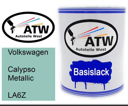 Volkswagen, Calypso Metallic, LA6Z: 1L Lackdose, von ATW Autoteile West.